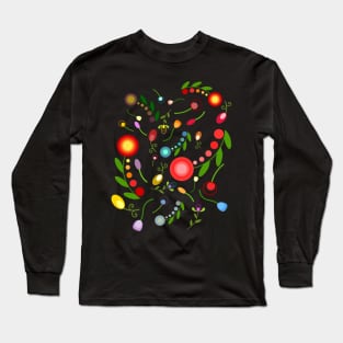 Florals on black Long Sleeve T-Shirt